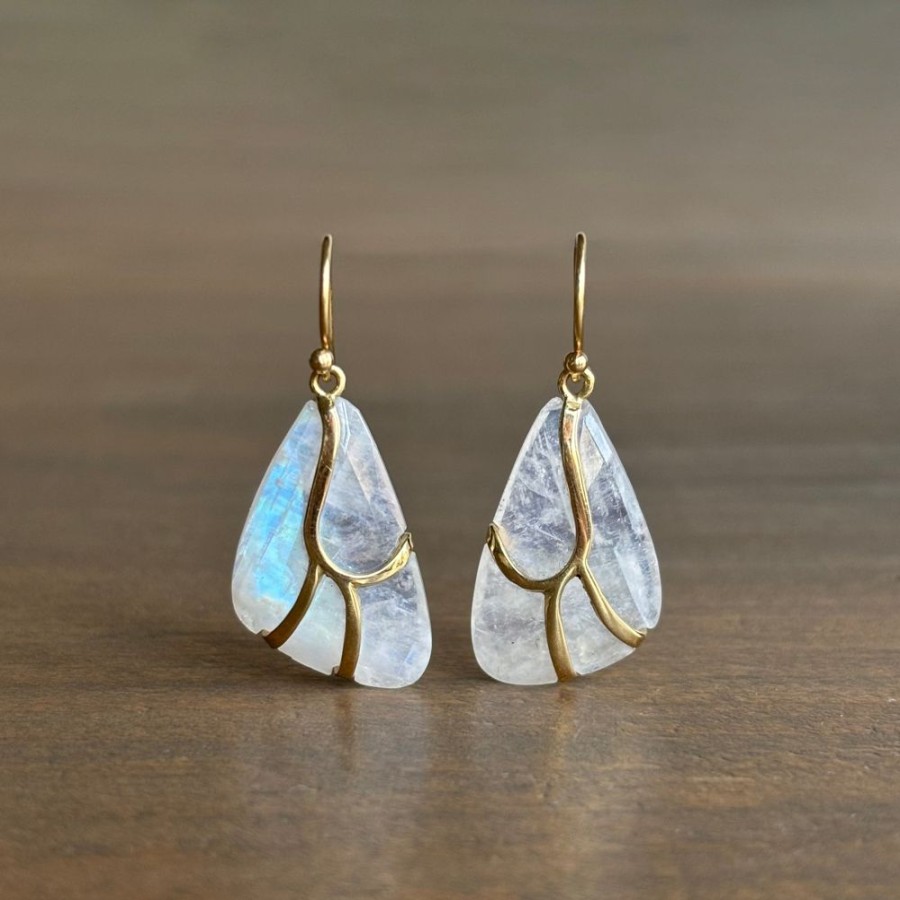 Jewelry Rachel Atherley | Rainbow Moonstone Butterfly Earrings