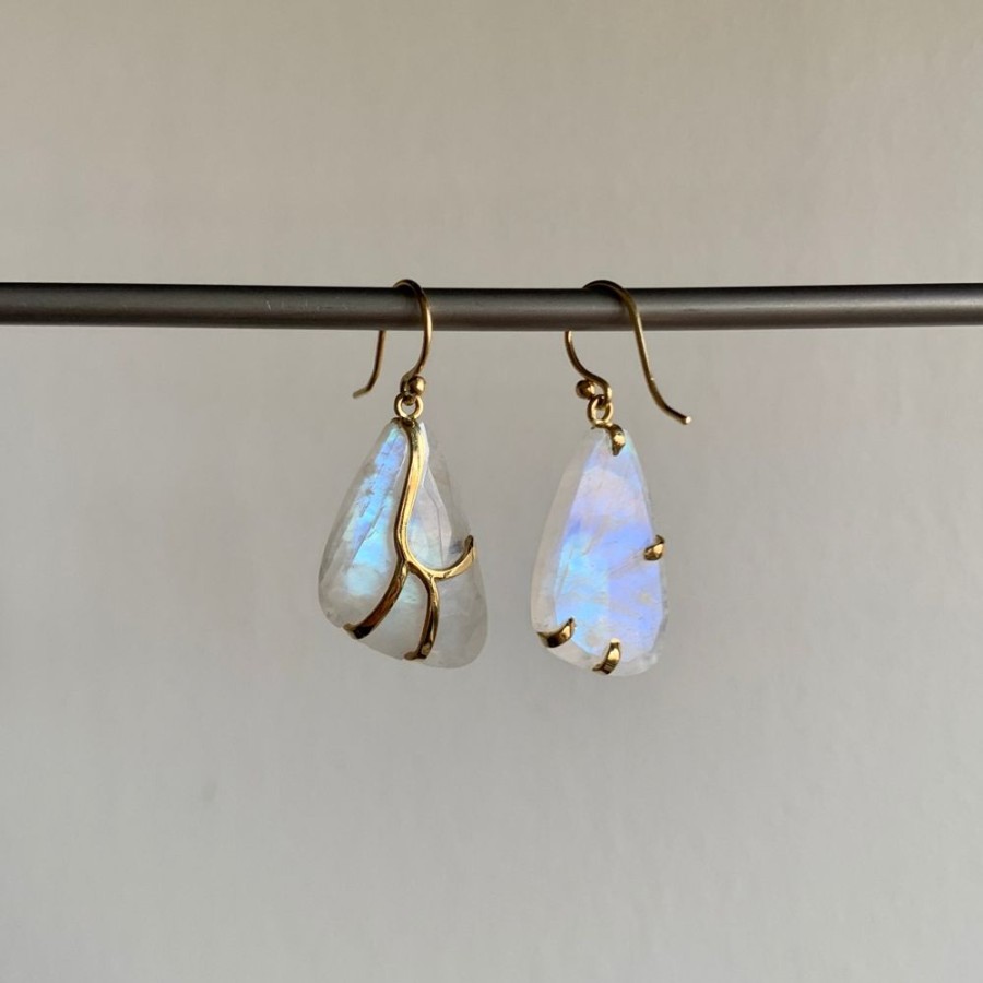 Jewelry Rachel Atherley | Rainbow Moonstone Butterfly Earrings