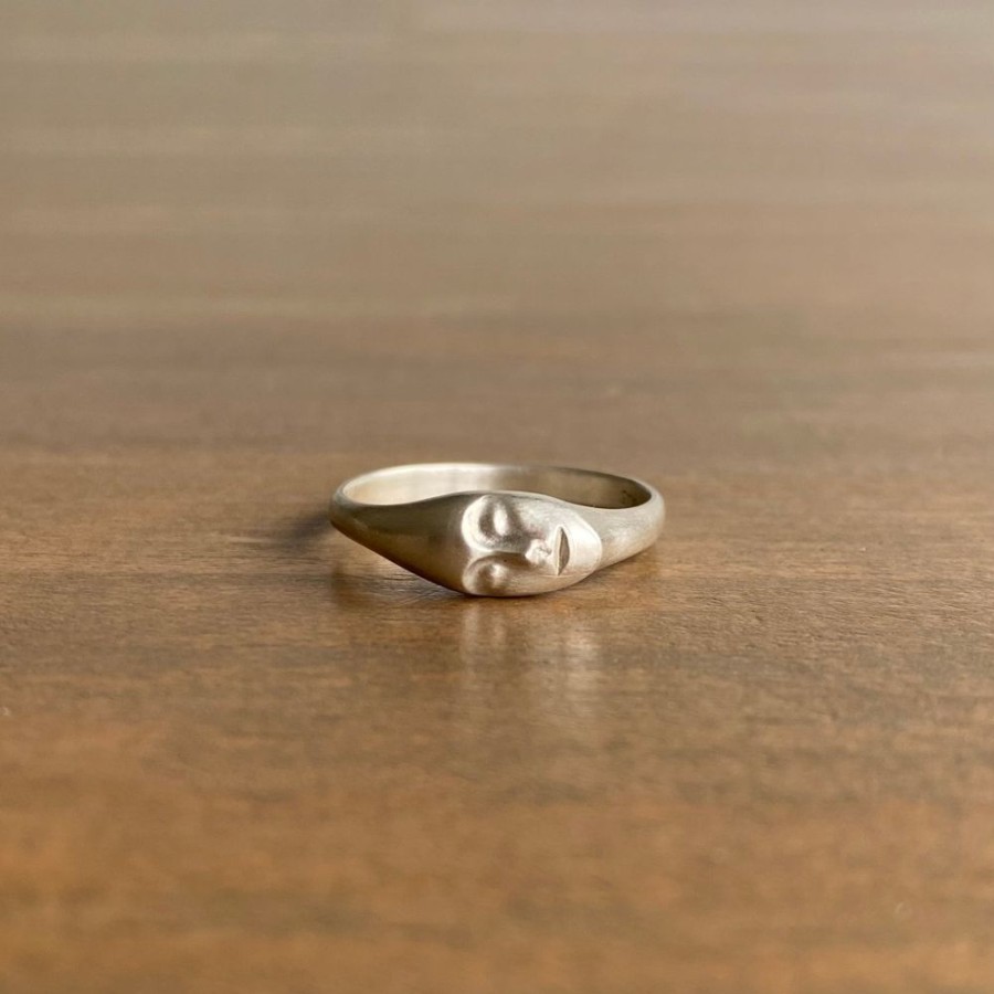 Jewelry Hannah Blount | Medium Grey Lady Cameo Ring