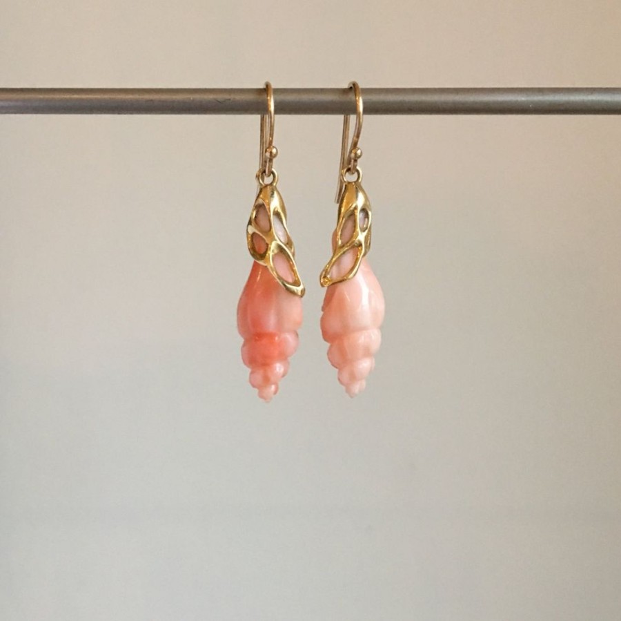 Jewelry Rachel Atherley | Antique Carved Coral Shell Earrings