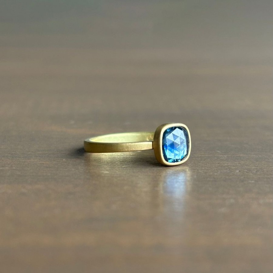 Jewelry Lola Brooks | Blue Montana Sapphire Cushion Ring