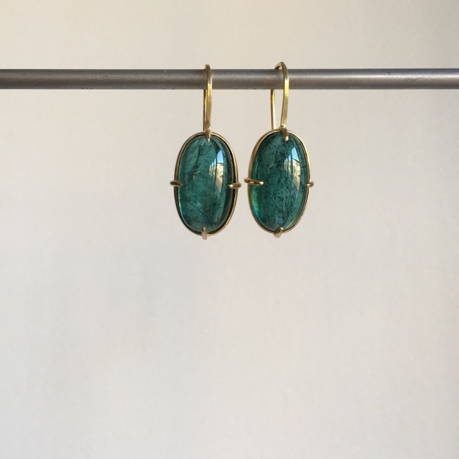 Jewelry Mimi Favre | Blue/Green Oval Tourmaline Earrings