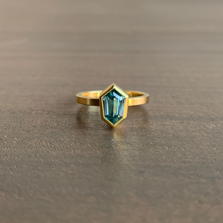 Jewelry Sam Woehrmann | Blue Zircon Shield Ring