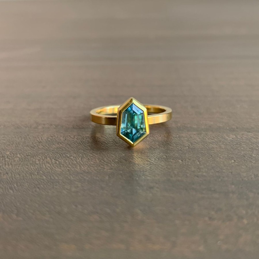 Jewelry Sam Woehrmann | Blue Zircon Shield Ring