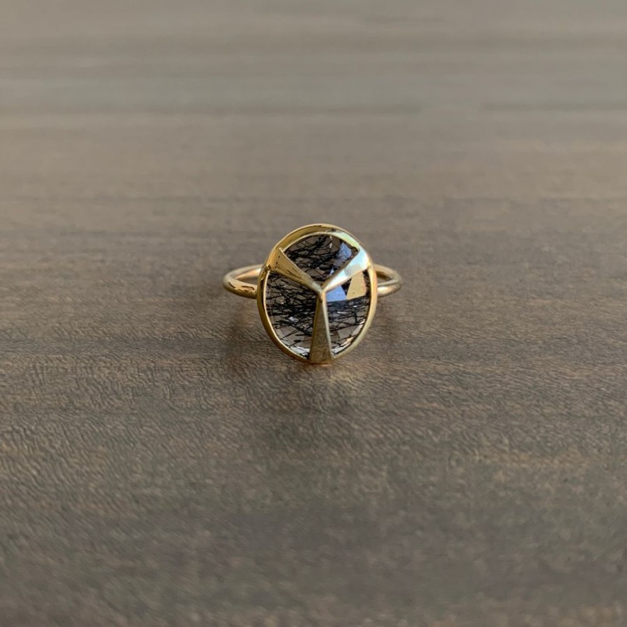 Jewelry Rachel Atherley | Tourmalated Quartz Lucky Scarab Ring