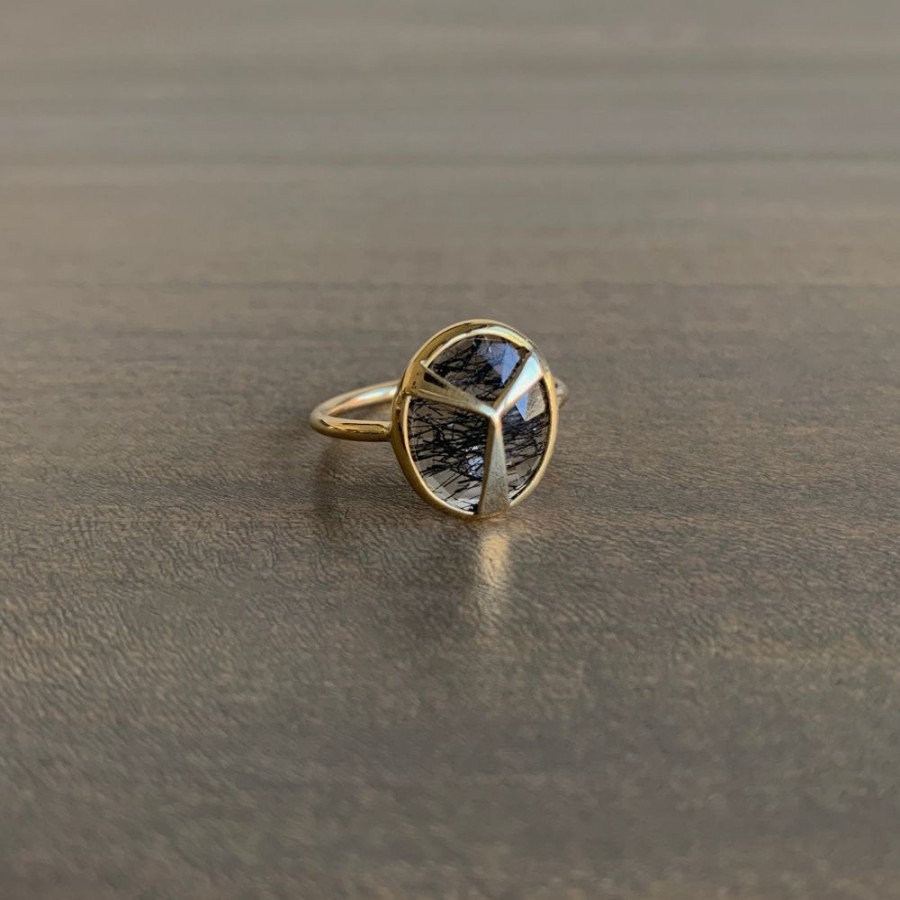 Jewelry Rachel Atherley | Tourmalated Quartz Lucky Scarab Ring