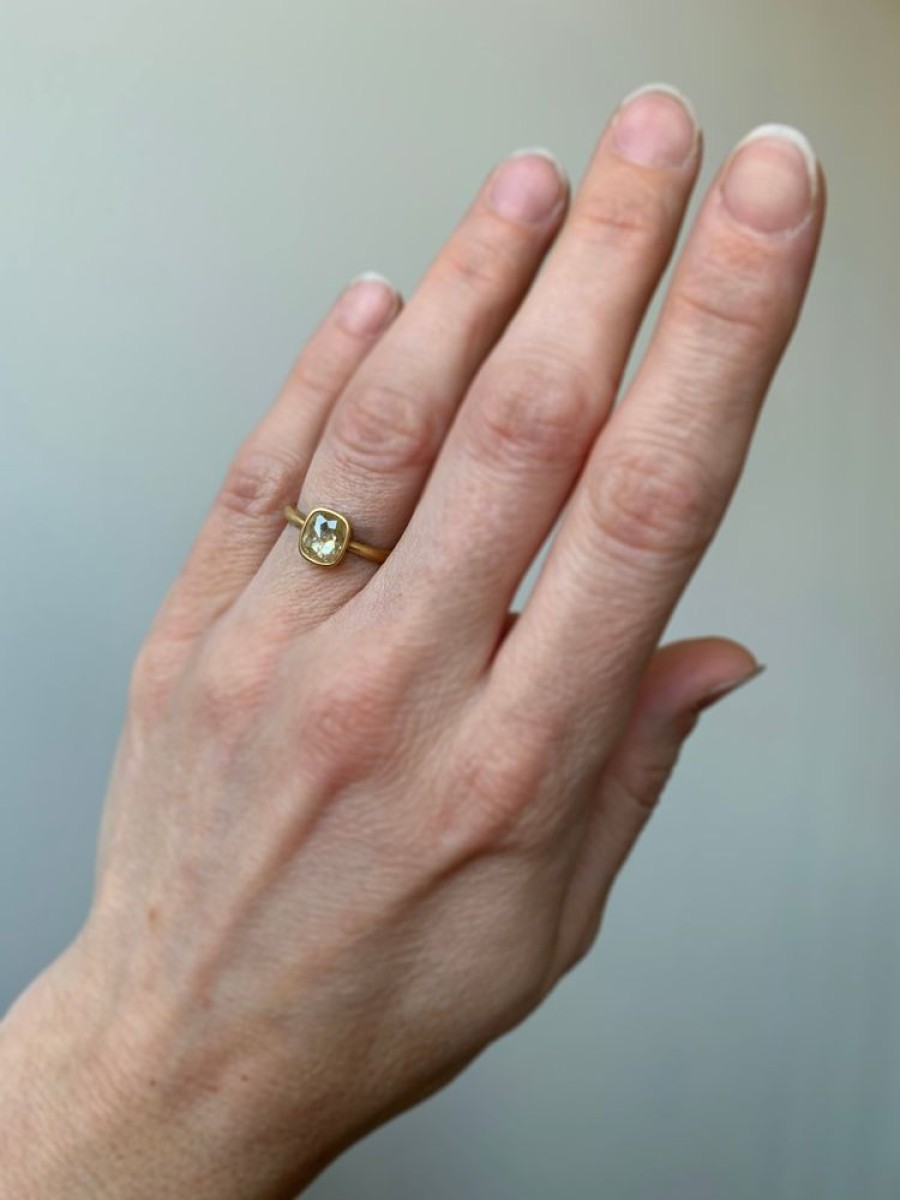 Jewelry Lola Brooks | Lemony Cushion Diamond Ring