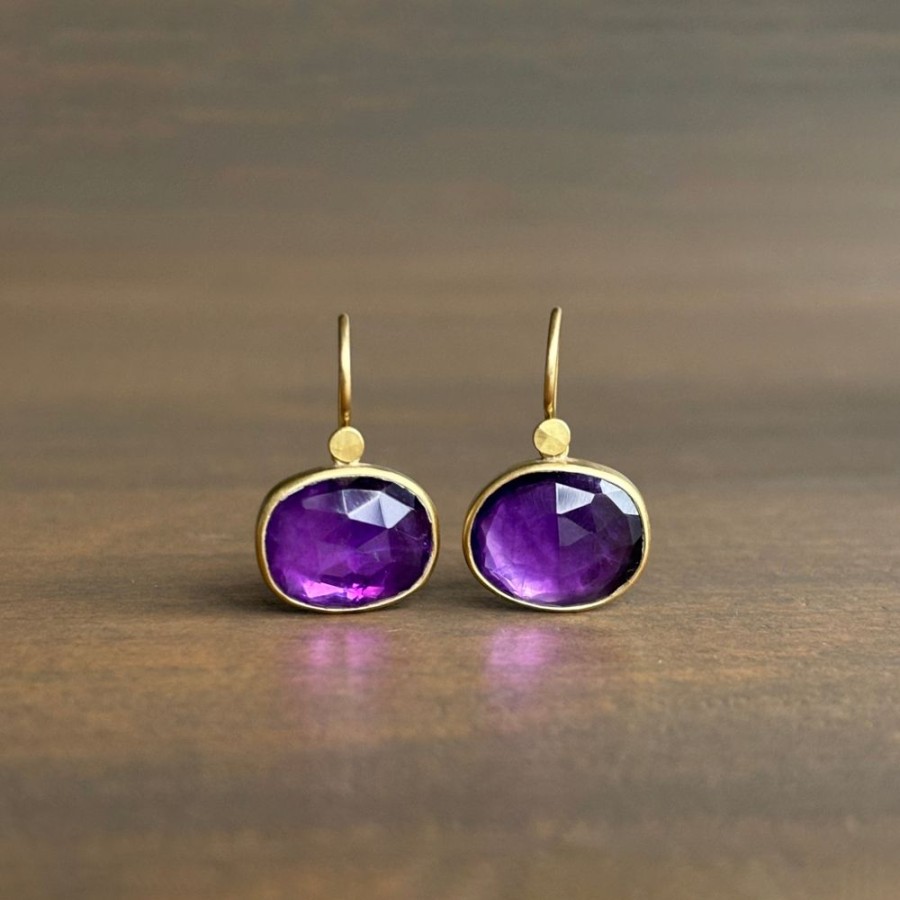 Jewelry Lola Brooks | Amethyst Pebble Drop Earrings