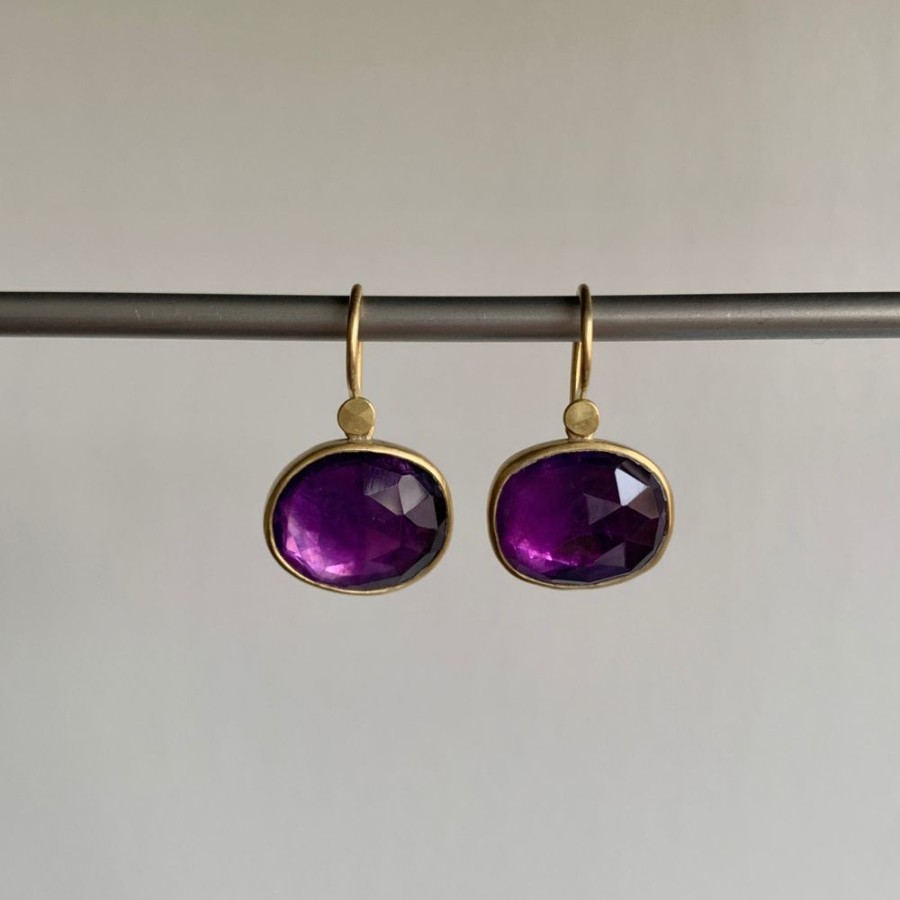 Jewelry Lola Brooks | Amethyst Pebble Drop Earrings