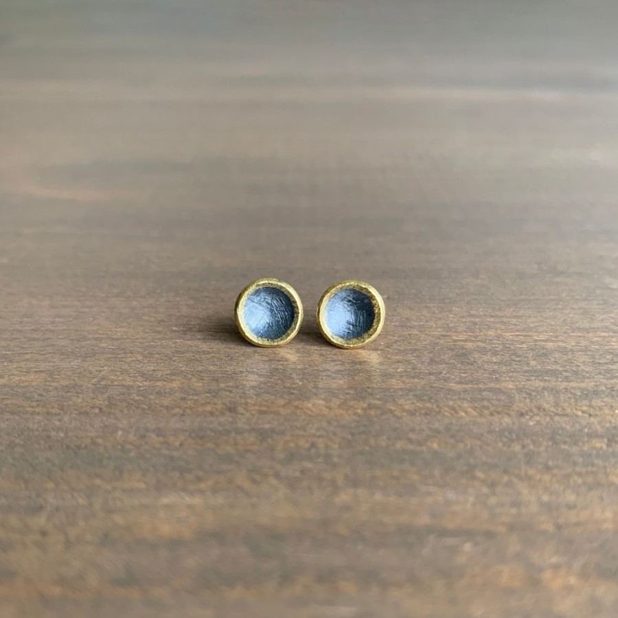 Jewelry Heather Guidero | Small Carved Cup Stud Earrings