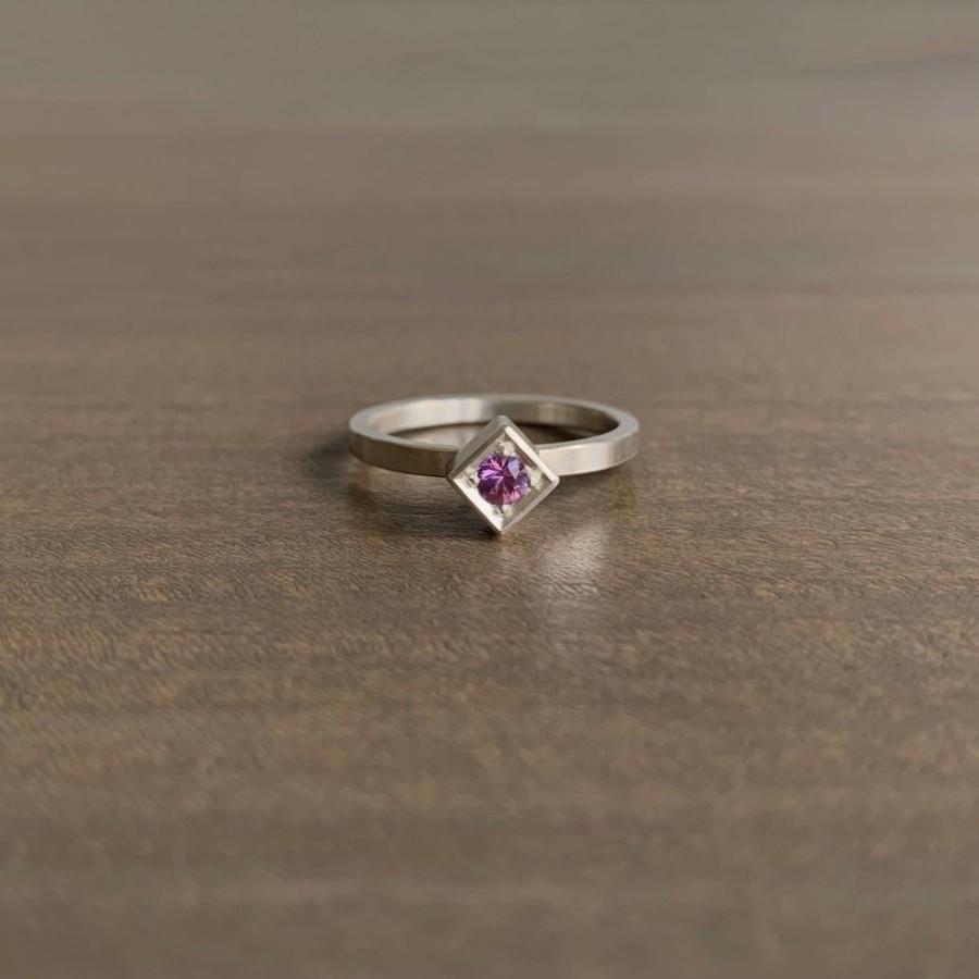 Jewelry Sam Woehrmann | Pink Sapphire Cube Ring