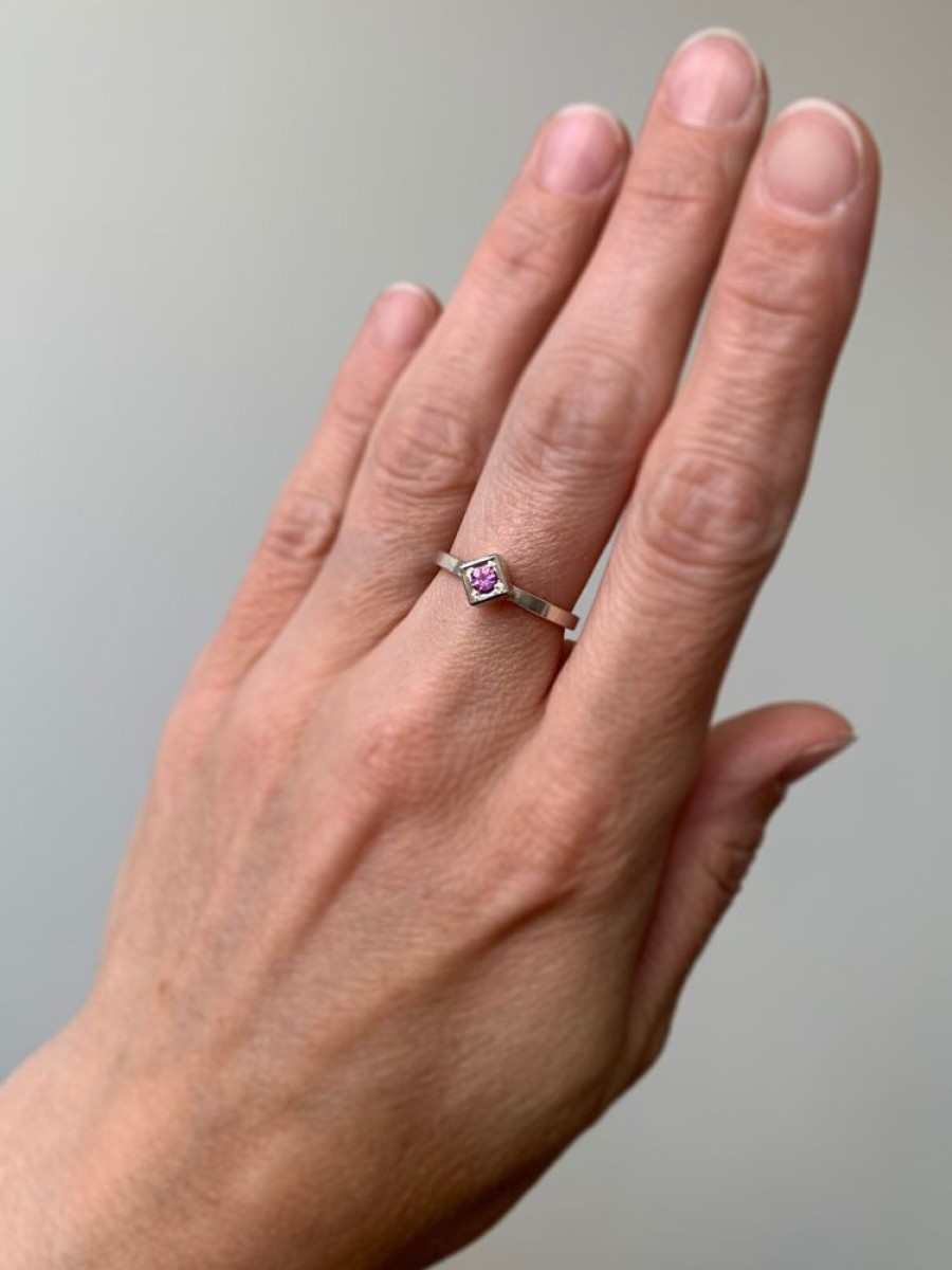 Jewelry Sam Woehrmann | Pink Sapphire Cube Ring