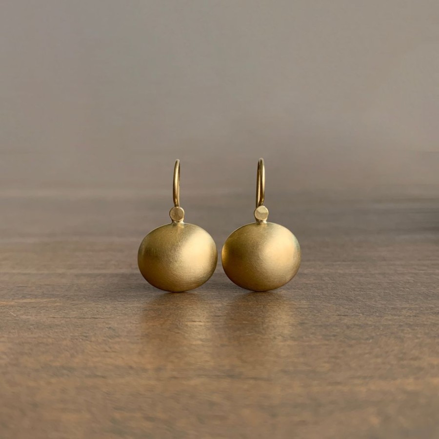 Jewelry Lola Brooks | Gold Oval Pillow Drop Earrings