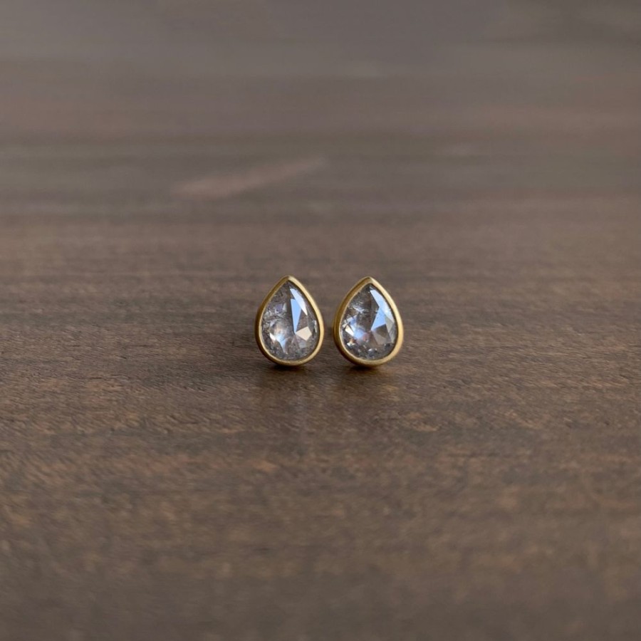 Jewelry Lola Brooks | Icy White Teardrop Diamond Studs