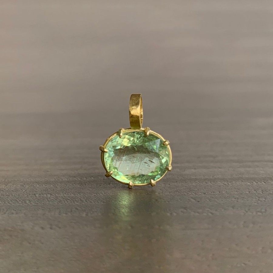 Jewelry Rosanne Pugliese | Oval Mint Green Beryl Pendant