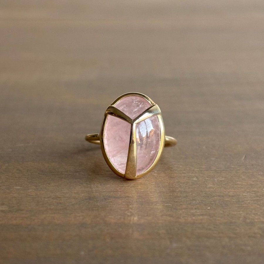 Jewelry Rachel Atherley | Morganite Lucky Scarab Ring