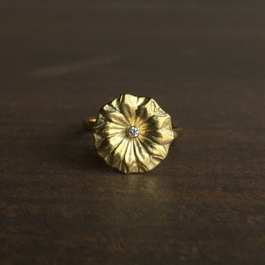 Jewelry Mimi Favre | Small Gold Lotus Ring