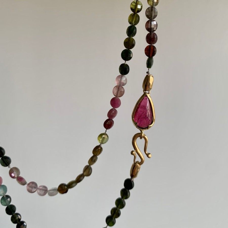 Jewelry Rachel Atherley | Multicolor Tourmaline Serpent Necklace