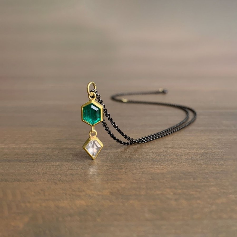 Jewelry Sam Woehrmann | Emerald & Diamond Pendant