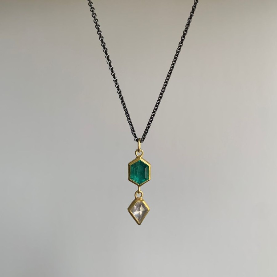 Jewelry Sam Woehrmann | Emerald & Diamond Pendant