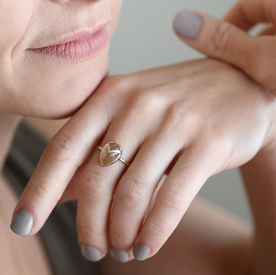 Jewelry Rachel Atherley | Rutilated Quartz Owl Ring