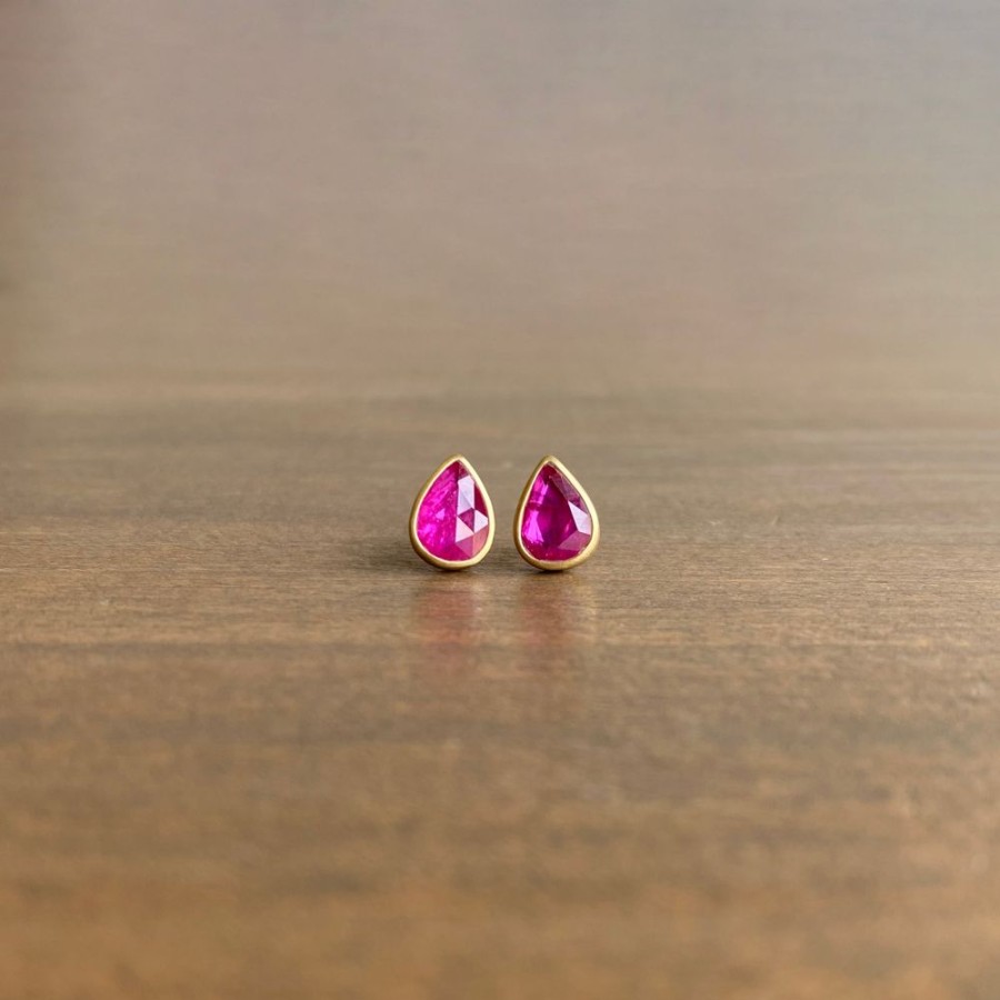 Jewelry Lola Brooks | Ruby Teardrop Stud Earrings