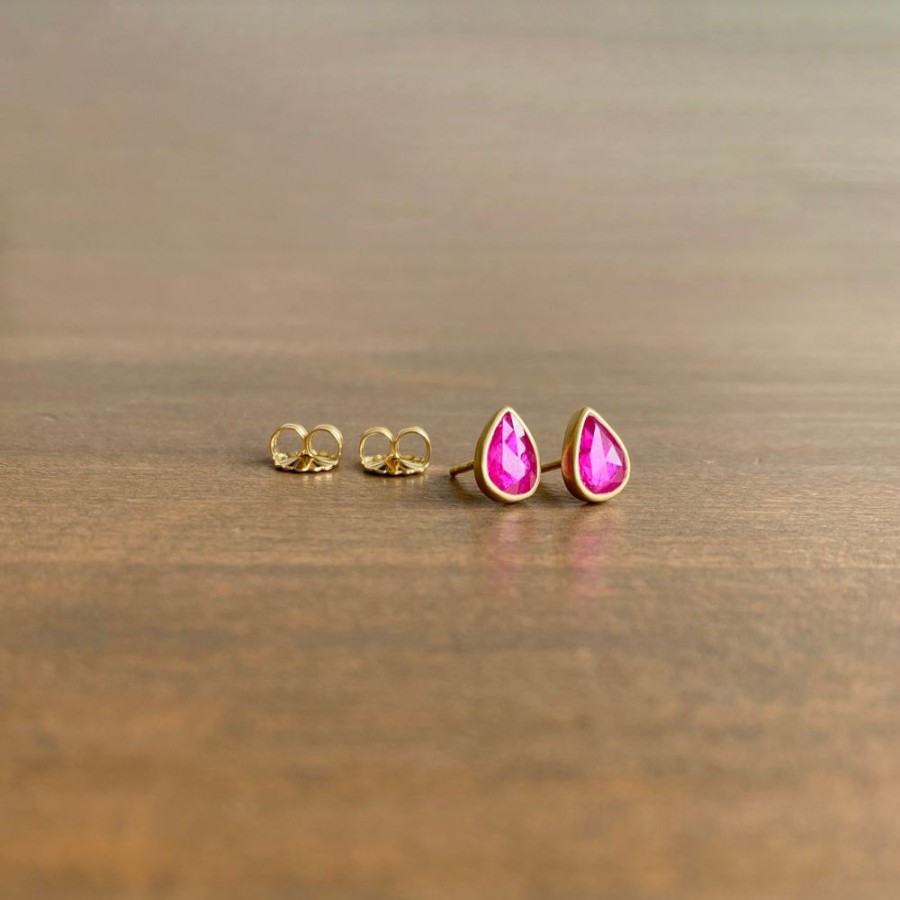 Jewelry Lola Brooks | Ruby Teardrop Stud Earrings