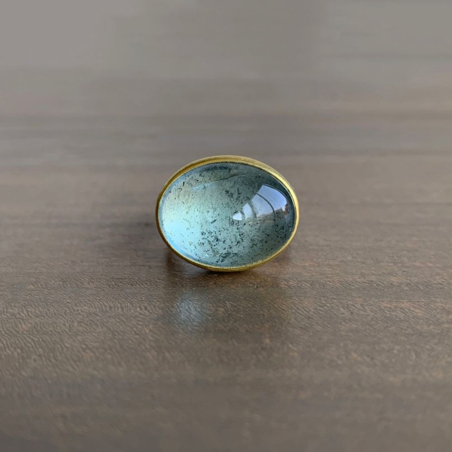 Jewelry Sam Woehrmann | Aquamarine Cabochon East-West Ring