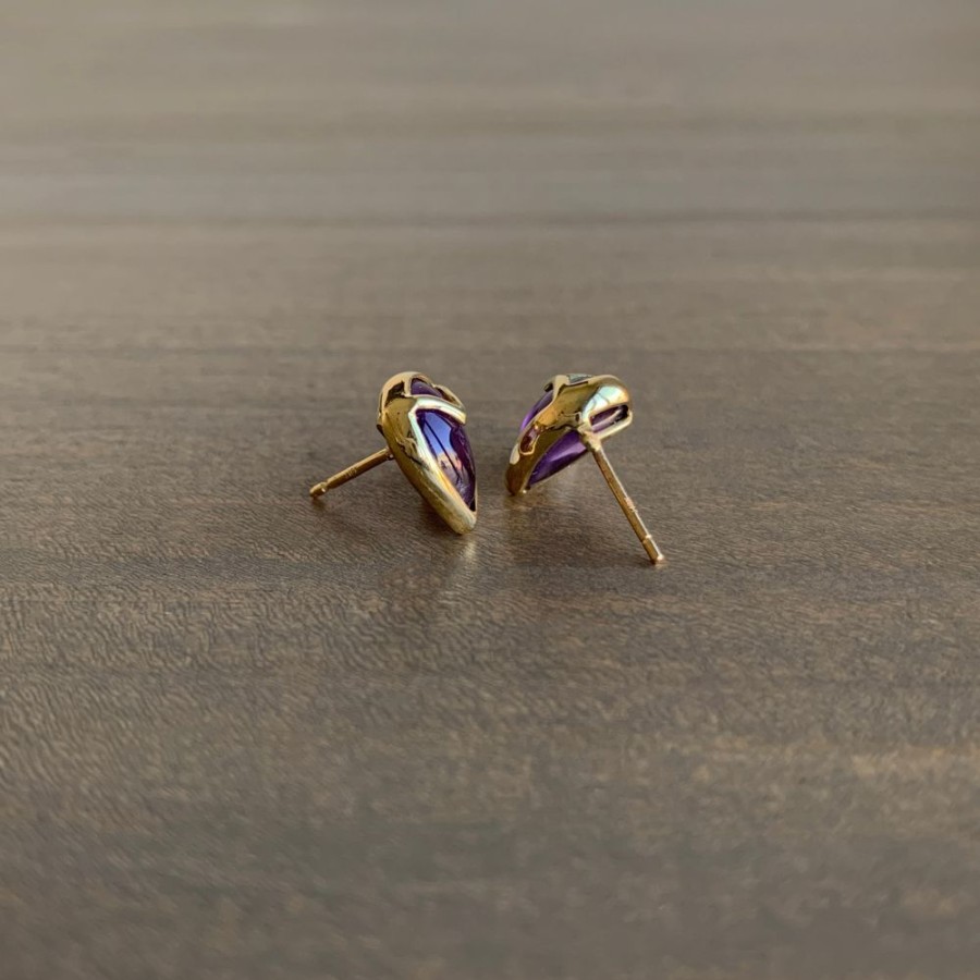 Jewelry Rachel Atherley | Amethyst Owl Stud Earrings