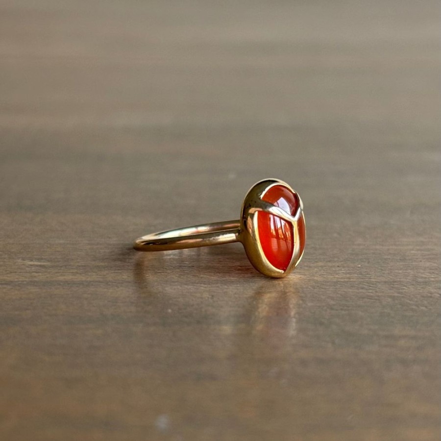 Jewelry Rachel Atherley | Carnelian Lucky Scarab Ring