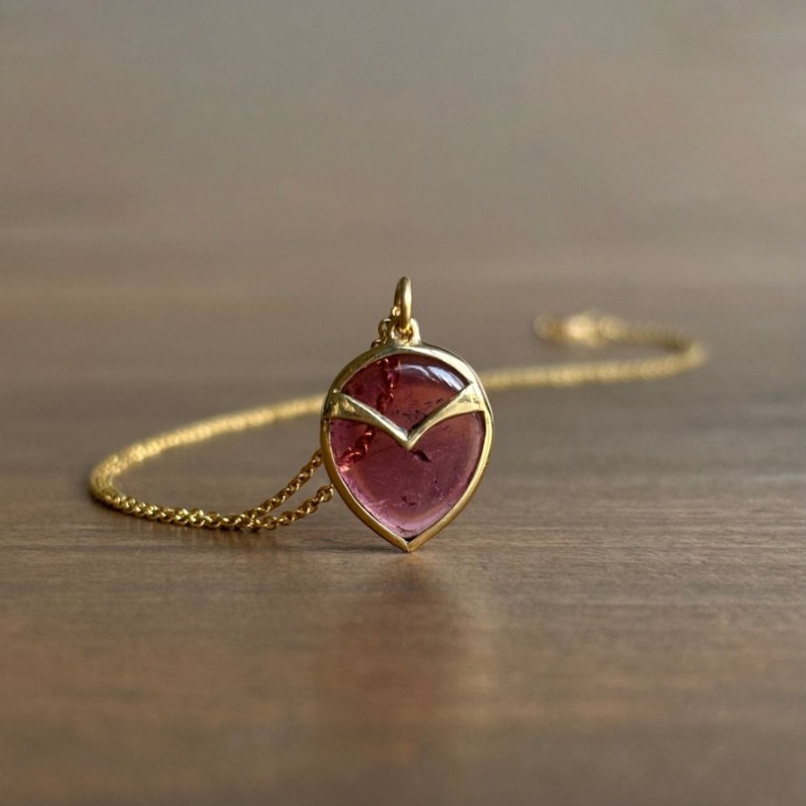 Jewelry Rachel Atherley | Pink Tourmaline Owl Pendant