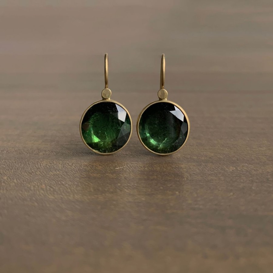 Jewelry Lola Brooks | Green Ombre Tourmaline Sequin Earrings