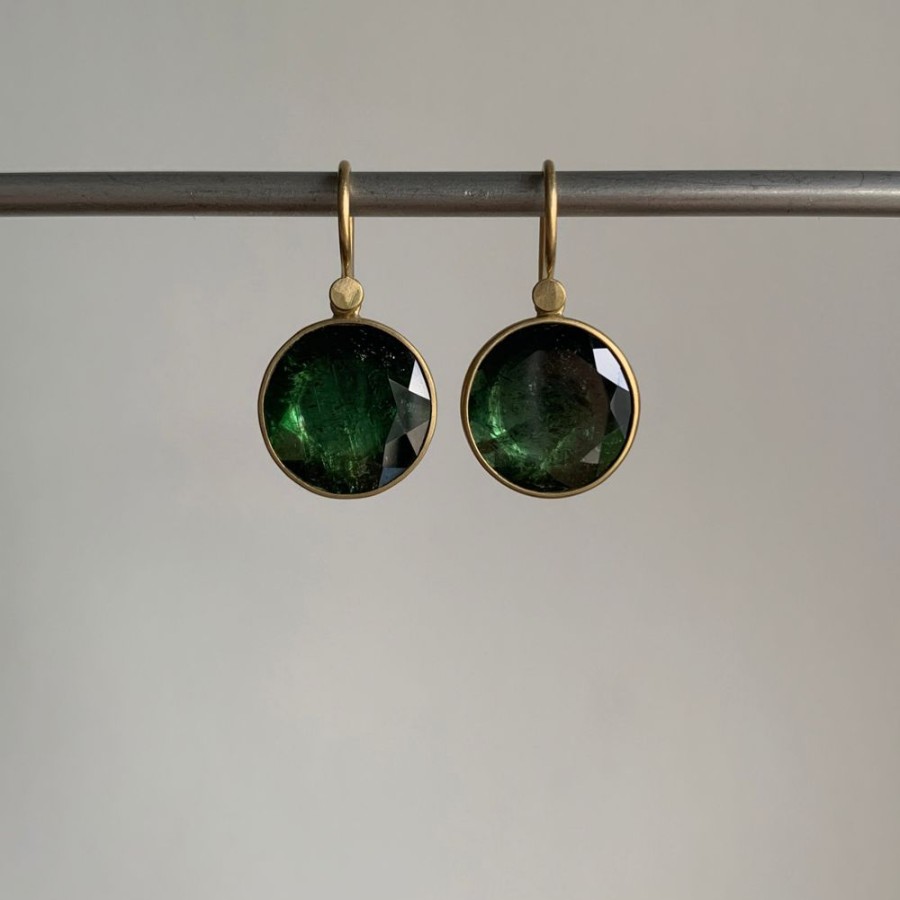 Jewelry Lola Brooks | Green Ombre Tourmaline Sequin Earrings