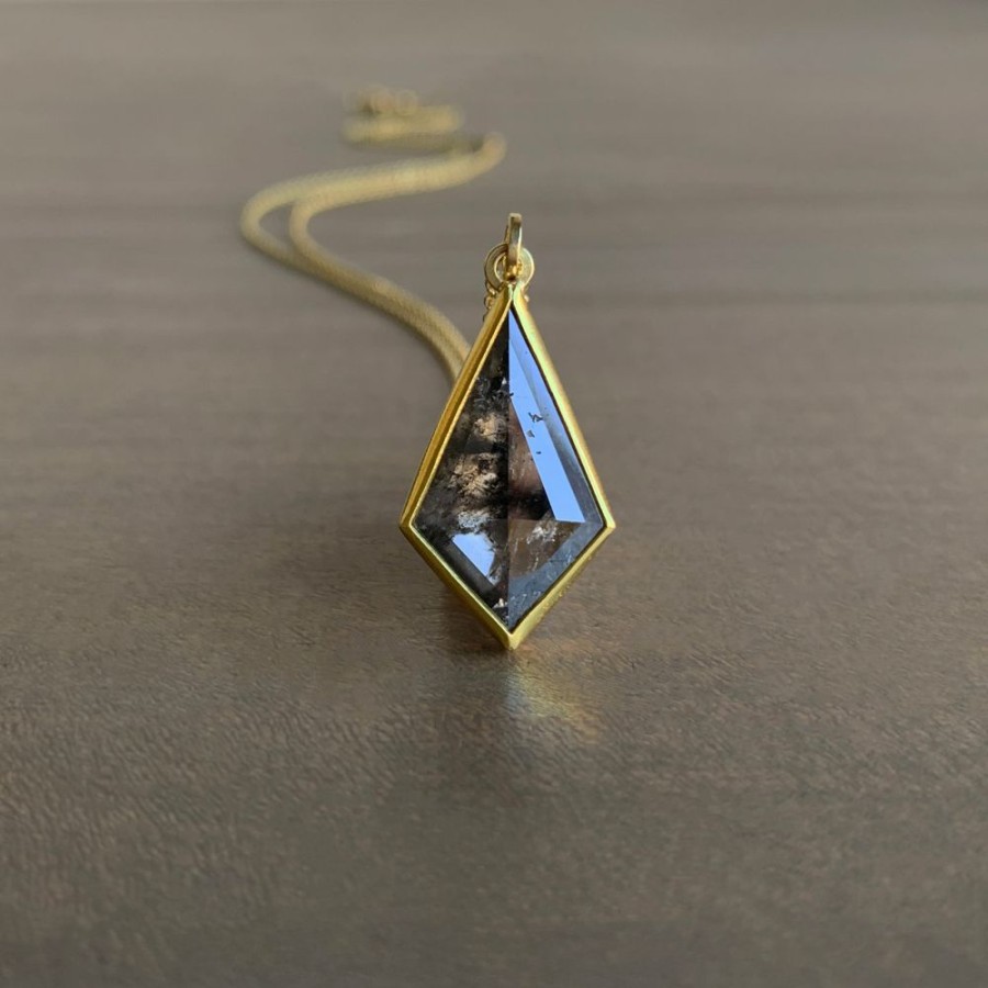 Jewelry Sam Woehrmann | Grey Diamond Kite Pendant