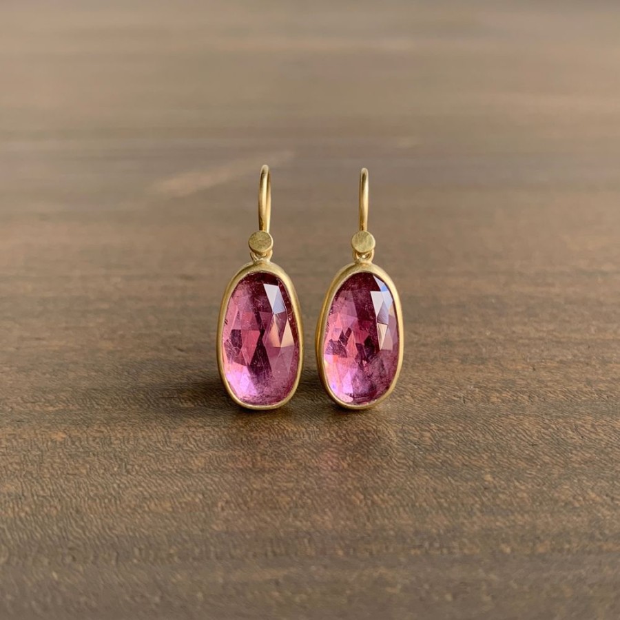 Jewelry Lola Brooks | Pink Tourmaline Ovalish Drop Earrings