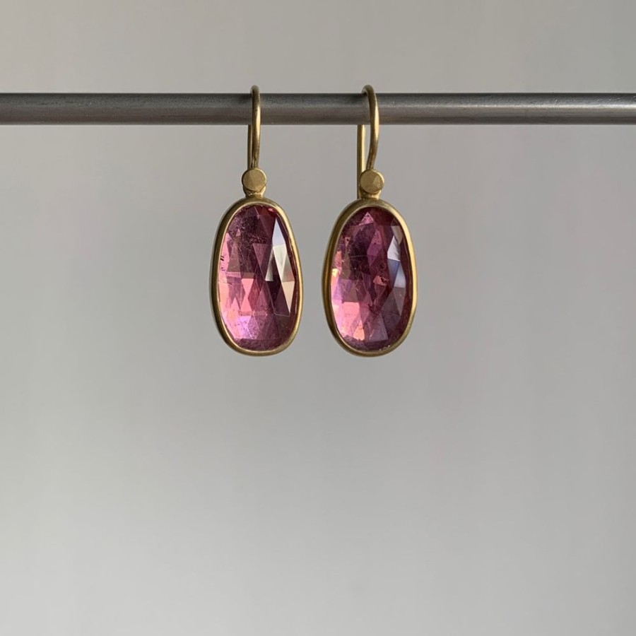 Jewelry Lola Brooks | Pink Tourmaline Ovalish Drop Earrings