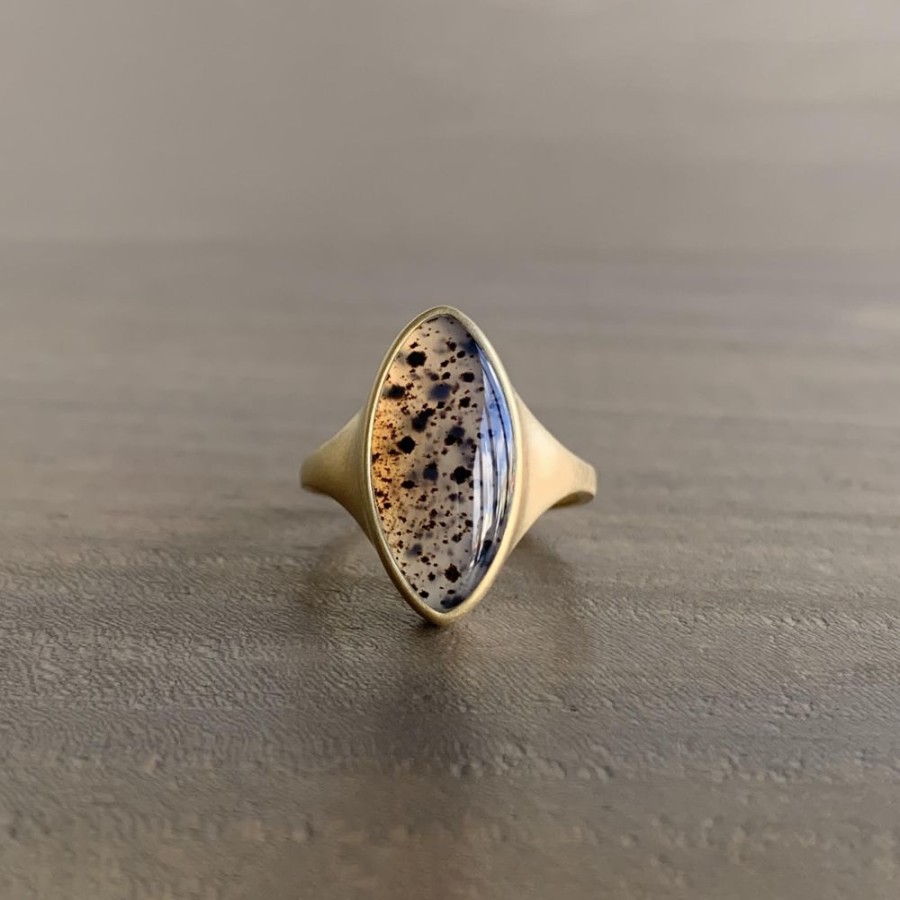 Jewelry Monika Krol | Montana Agate Navette Cast Ring