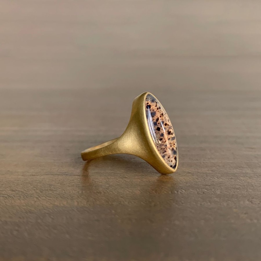 Jewelry Monika Krol | Montana Agate Navette Cast Ring