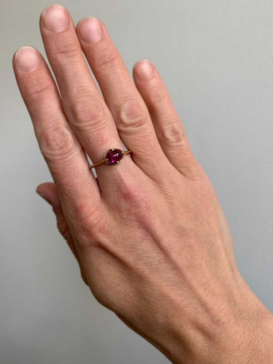 Jewelry Mimi Favre | Rhodolite Garnet Claw Set Ring