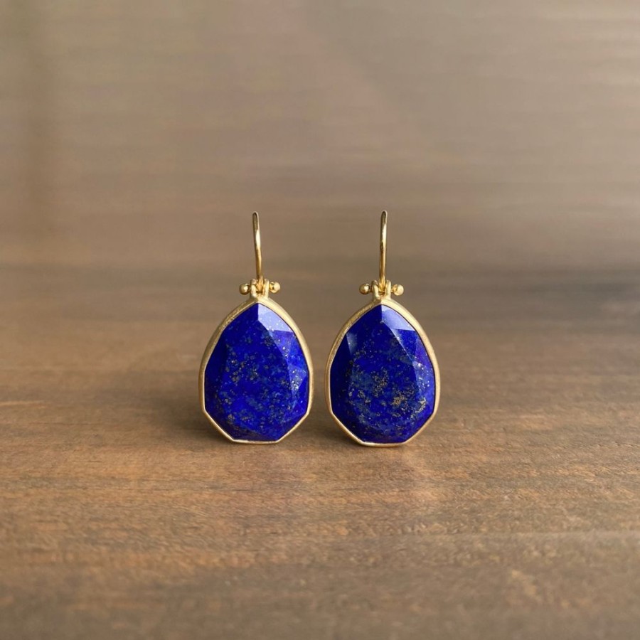 Jewelry Monika Krol | Faceted Lapis Drop Earrings