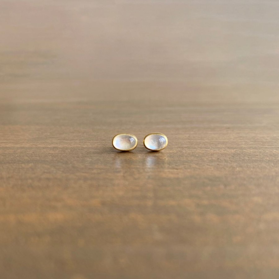 Jewelry Lola Brooks | Oval Moonstone Stud Earrings