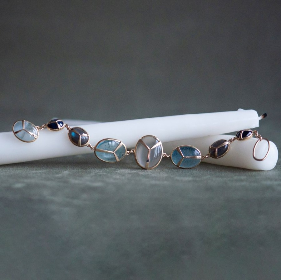 Jewelry Rachel Atherley | Mixed Stone Lucky Scarab Bracelet