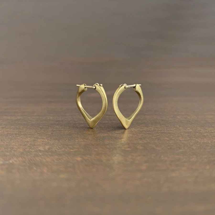 Jewelry Judi Powers | Gold Corazon Hoop Earrings