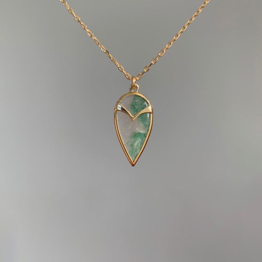 Jewelry Rachel Atherley | Emerald In Quartz Owl Pendant