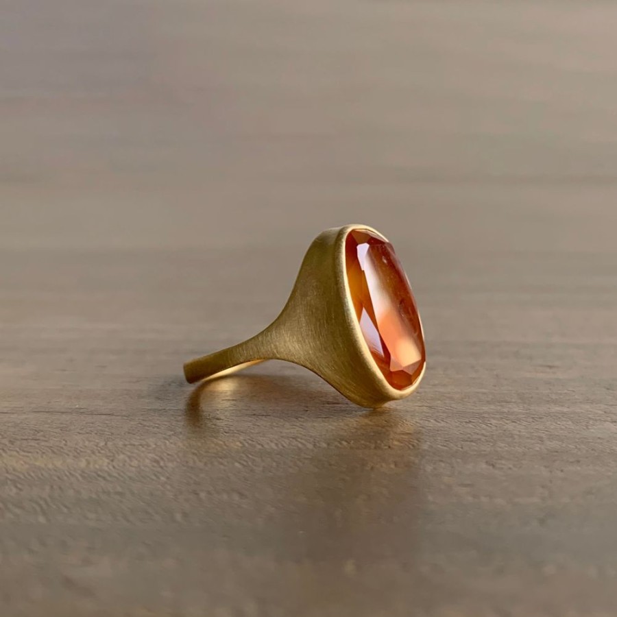 Jewelry Monika Krol | Oval Carnelian Cast Ring