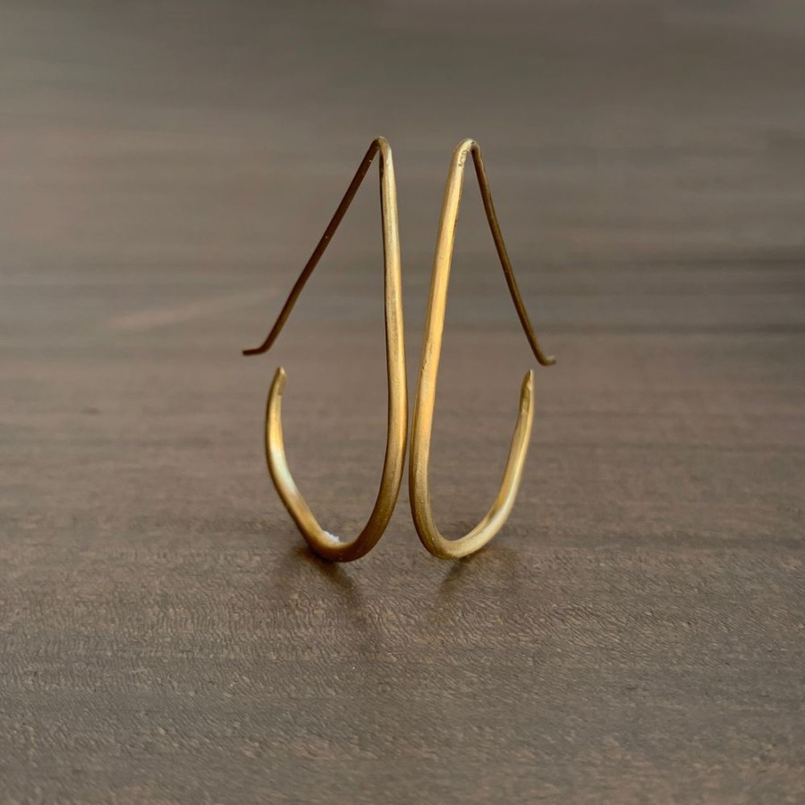 Jewelry Rosanne Pugliese | Vintage Gold Teardrop Hoop Earrings