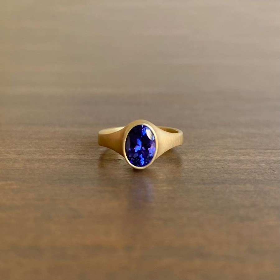 Jewelry Monika Krol | Faceted Oval Tanzanite Ring