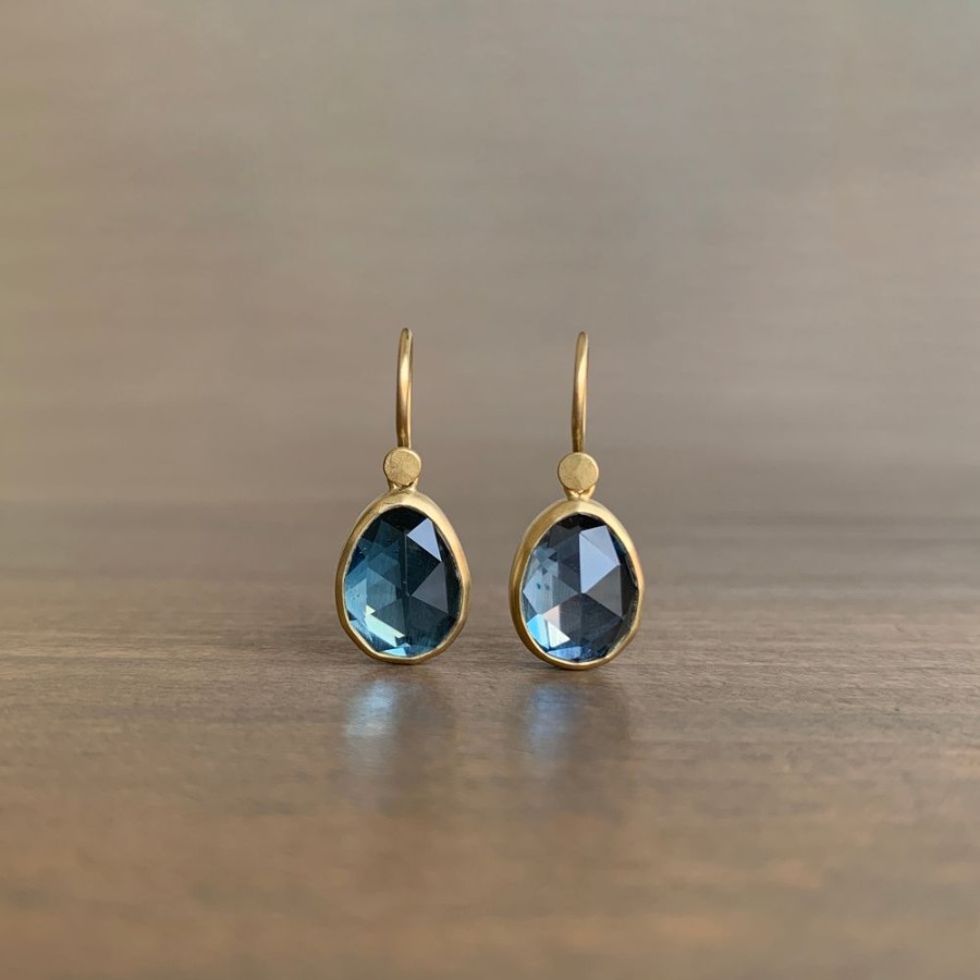 Jewelry Lola Brooks | London Blue Topaz Pebble Drop Earrings