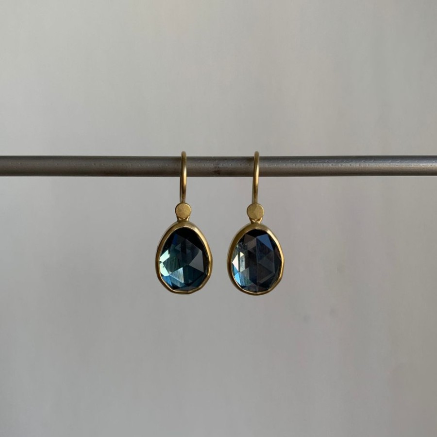 Jewelry Lola Brooks | London Blue Topaz Pebble Drop Earrings