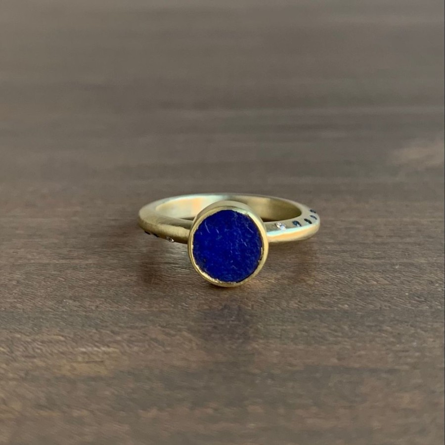 Jewelry Judi Powers | Lapis Lazuli Ring With Sapphires & Diamonds